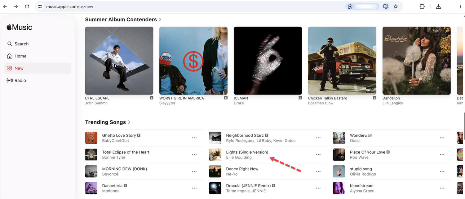  Open the Album or Playlist