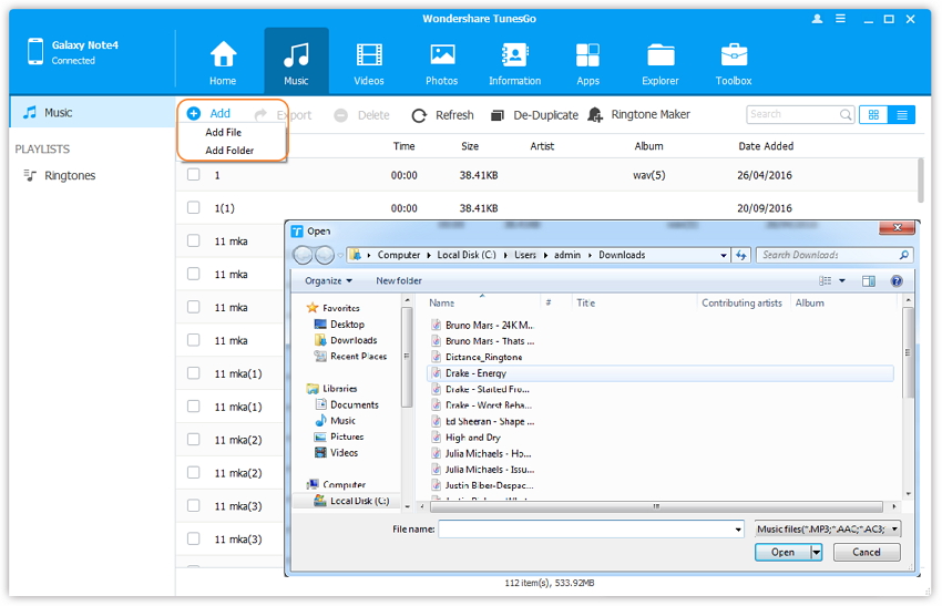 transfer iTunes Music to Samsung Galaxy