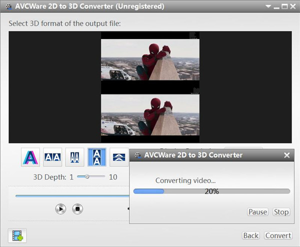 convert 2d videos to 3d