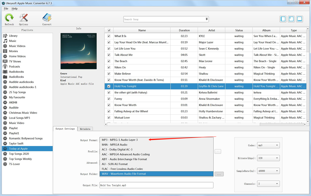 select output format
