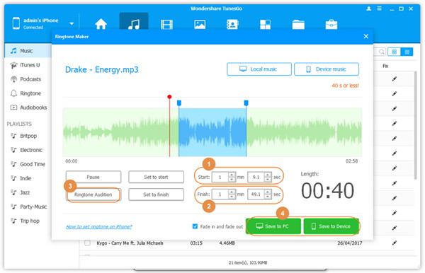 save ringtones to android phone