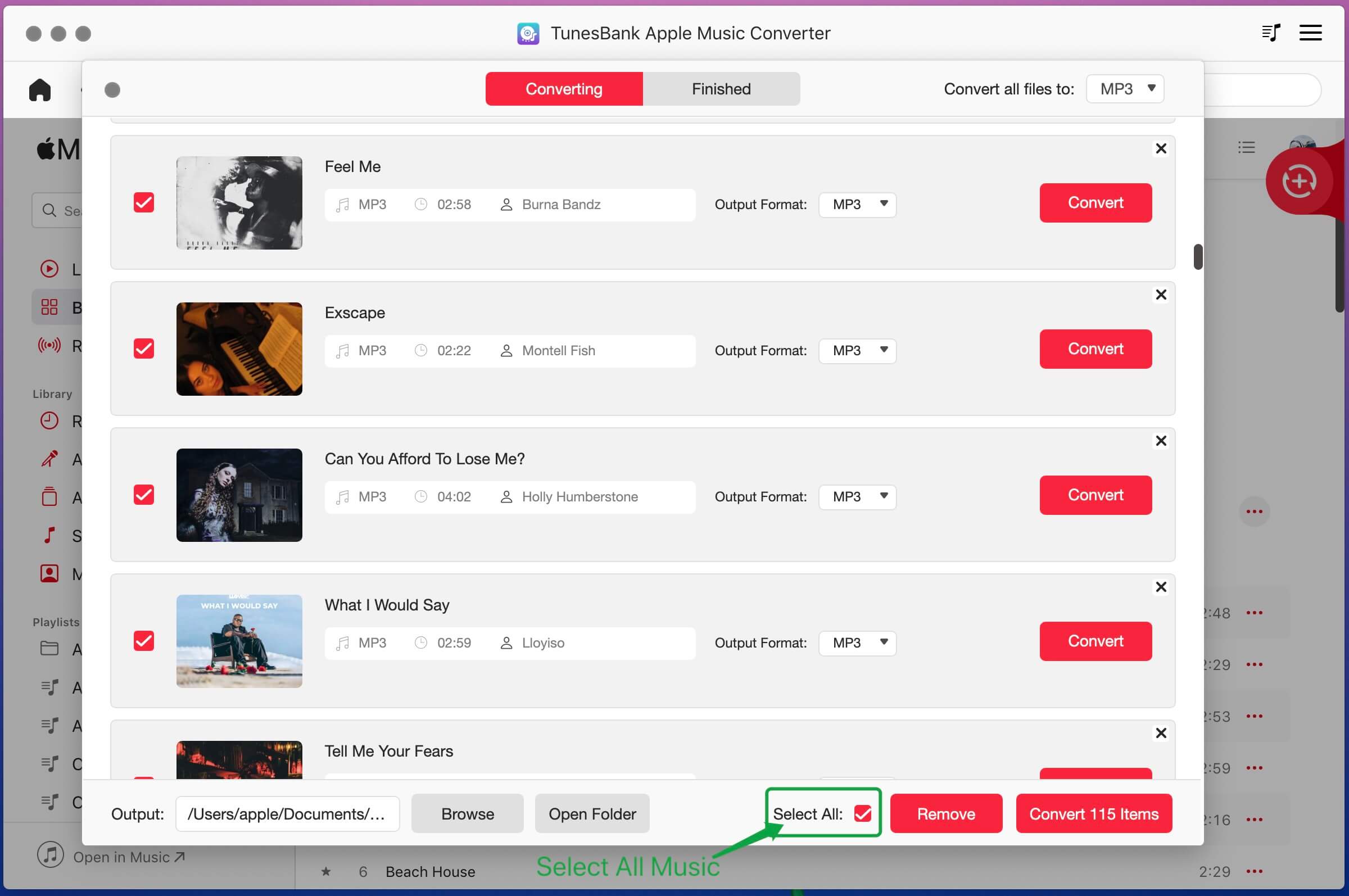 selecgt Apple Music