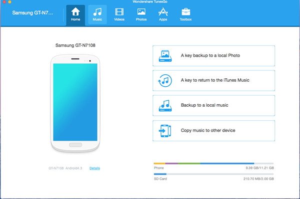 launch tunesgo itunes transfer