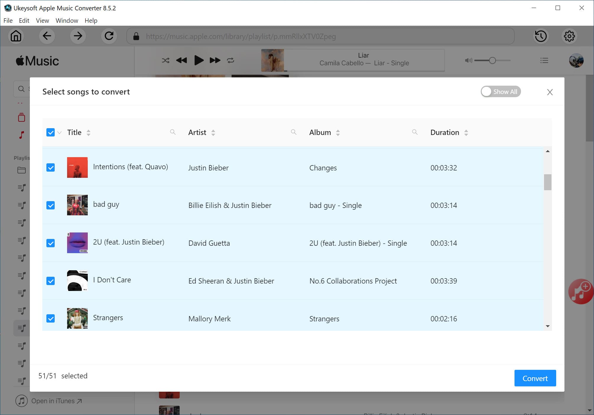 select itunes music