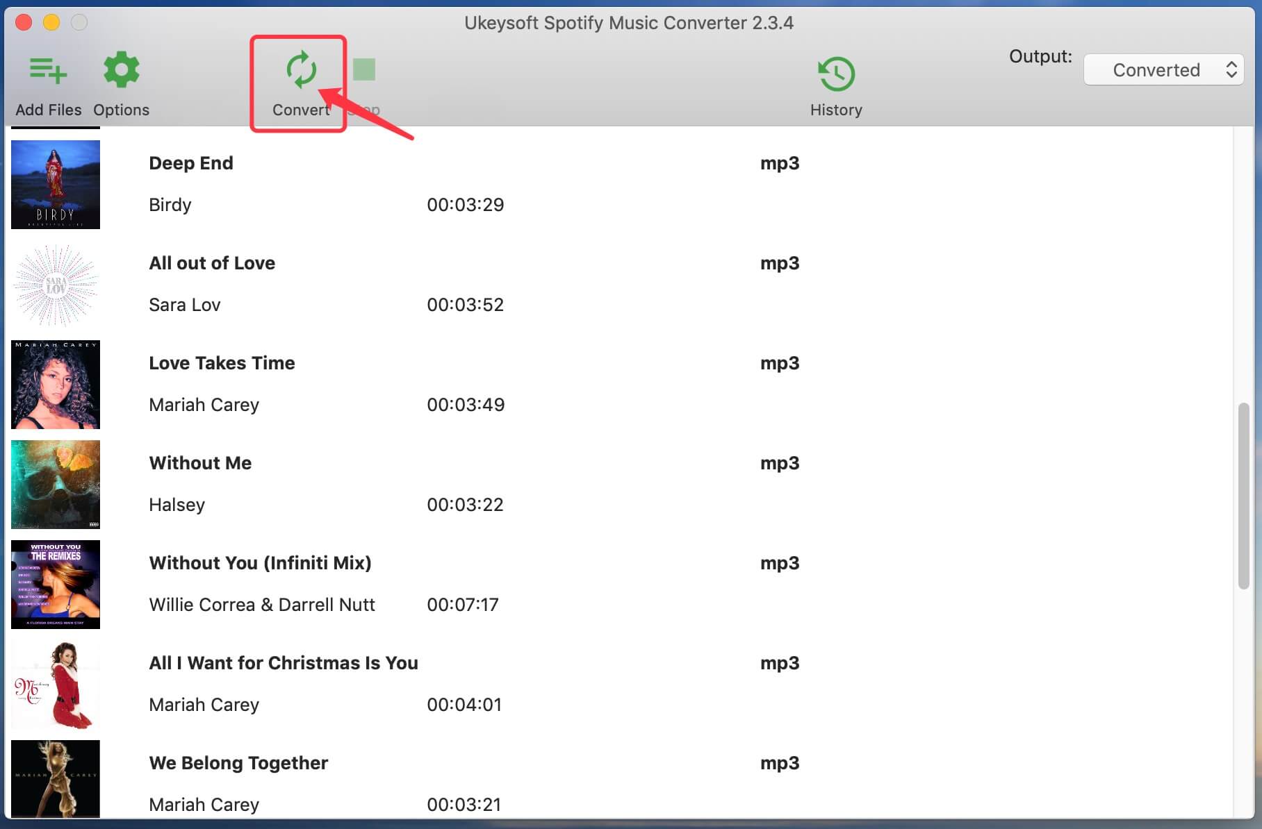 convertir des chansons Spotify en MP3