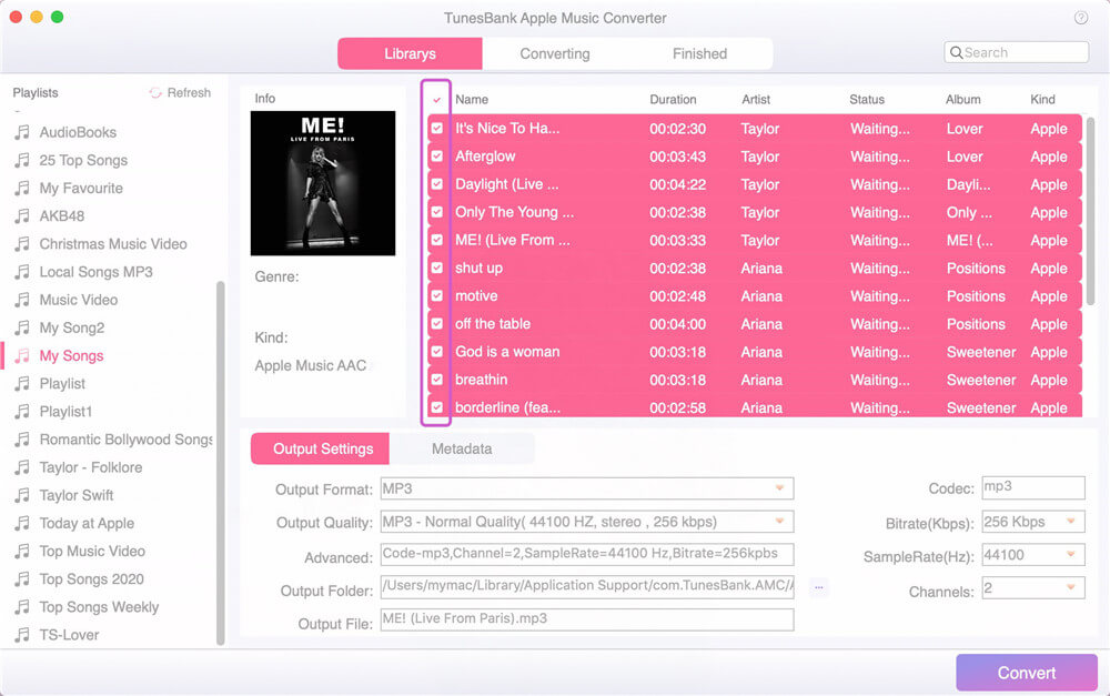 choose Apple Music to convert