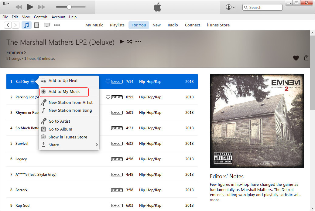 Add Apple Music to iTunes Library