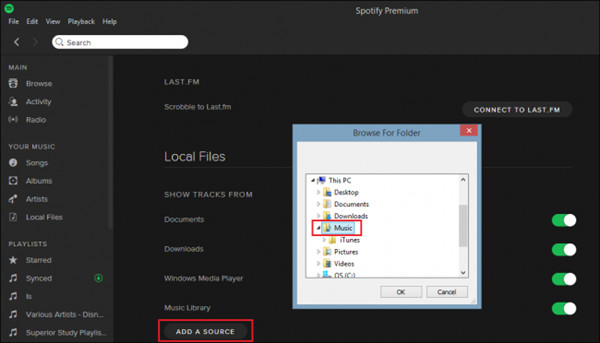 add Converted iTunes Music to Spotify