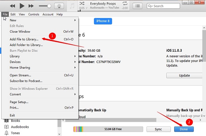 sync iTunes music to iPhone