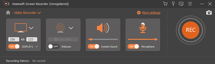 video recorder interface