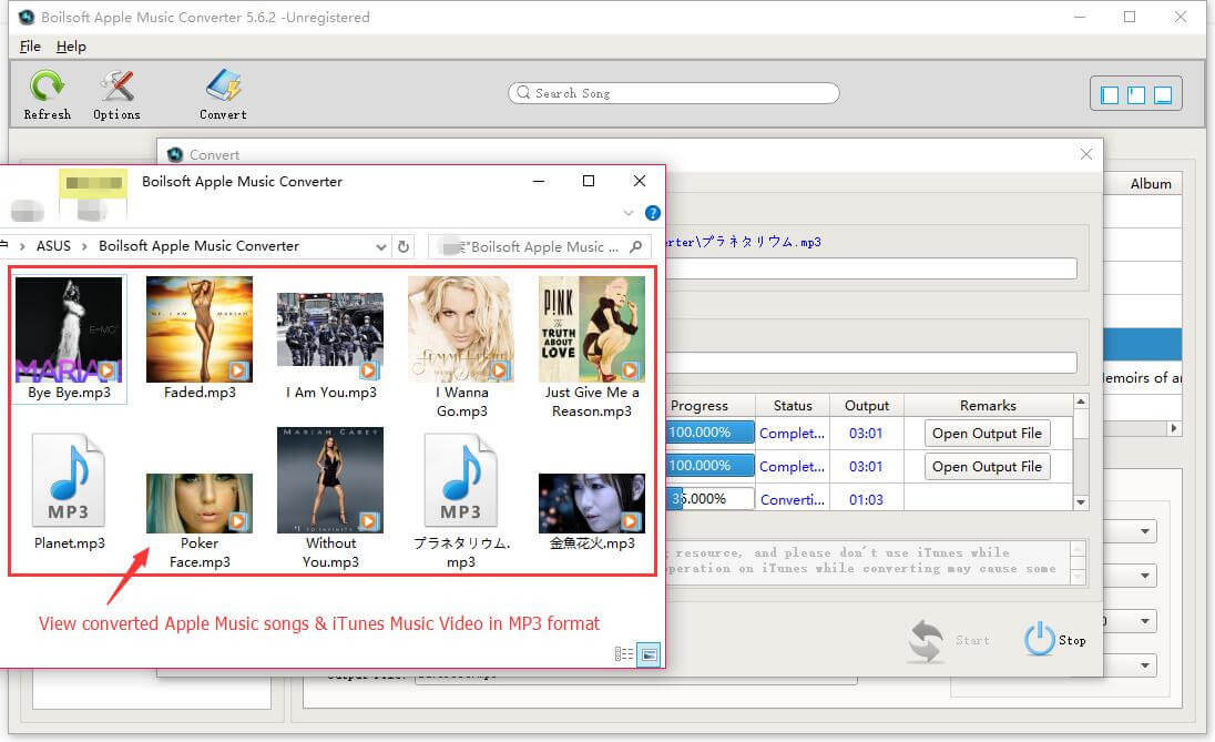 check converted audio files