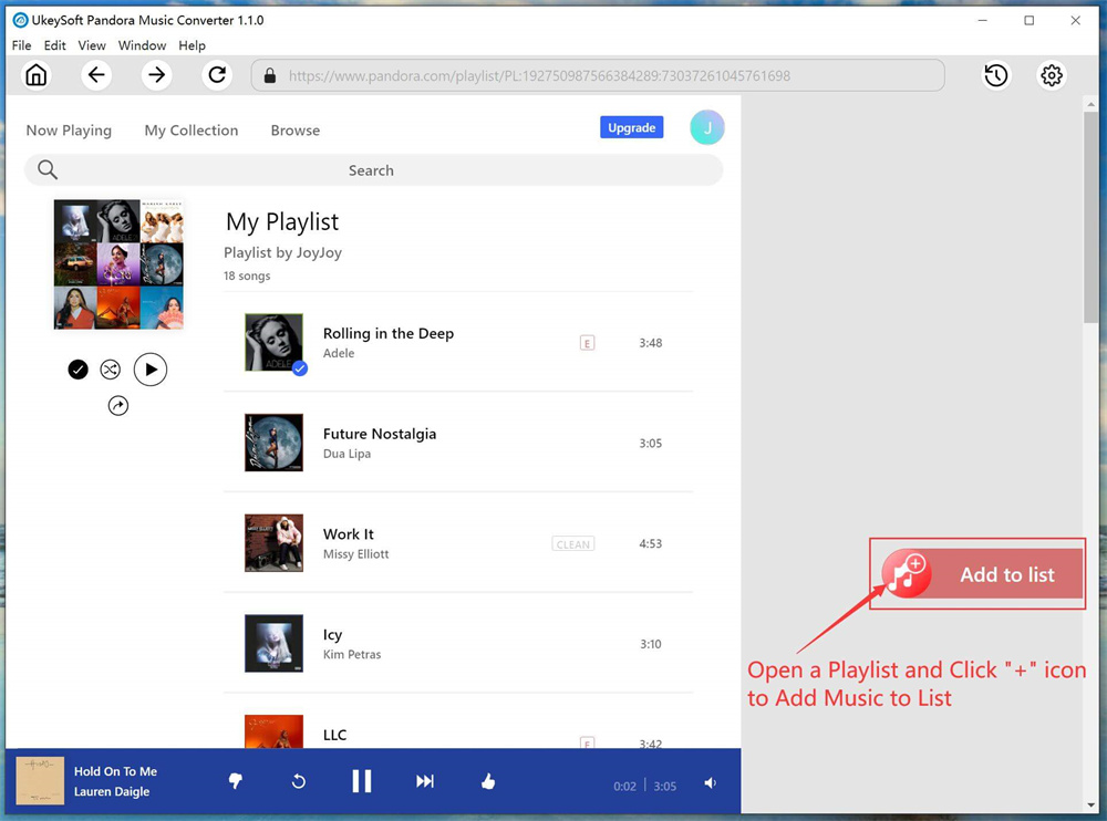 open the playlist