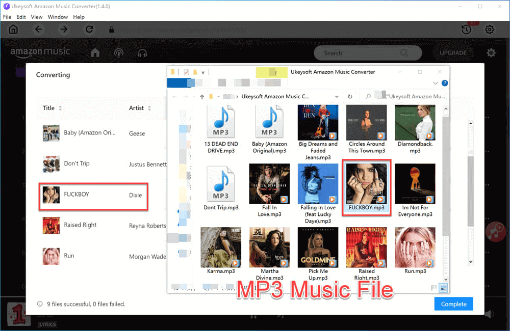 get converted amazon music mp3 files