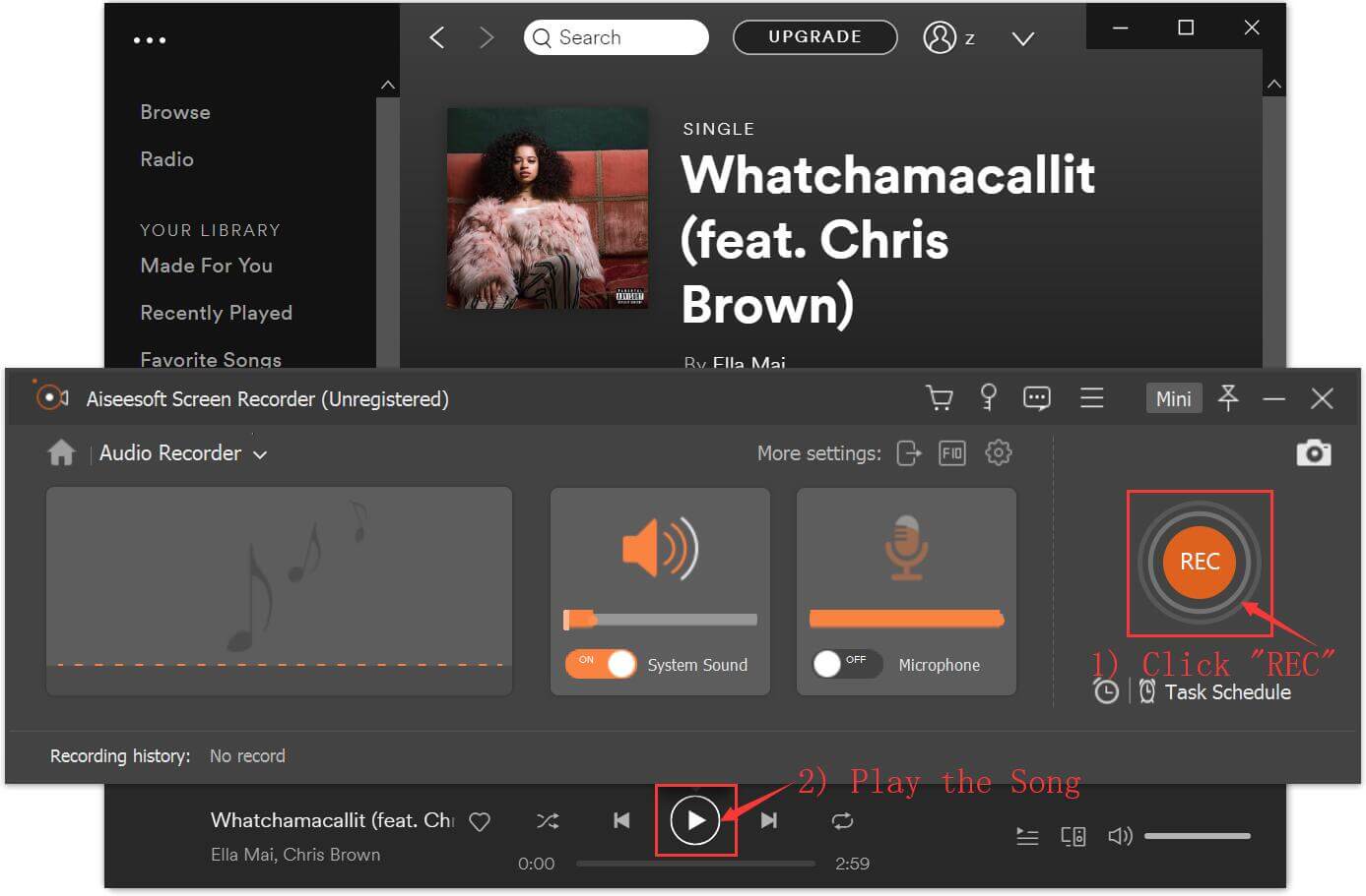 Record Spotify Music with Hotkeys