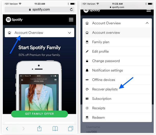 recover deleted playlists on spotify