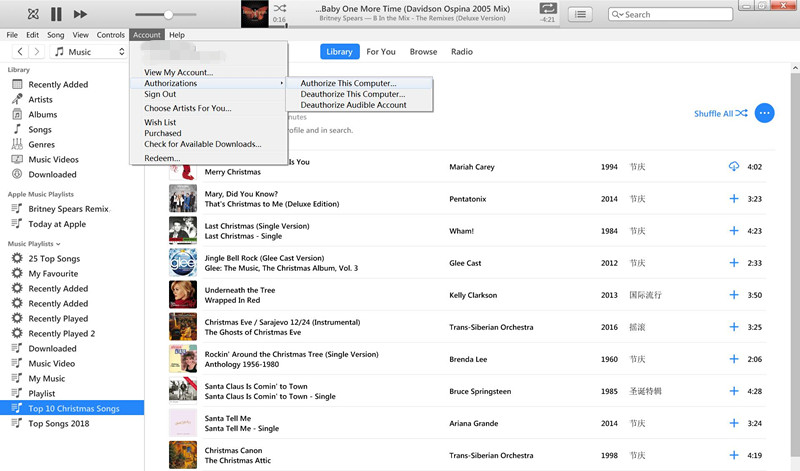 authorize apple id and apple music membership to pc