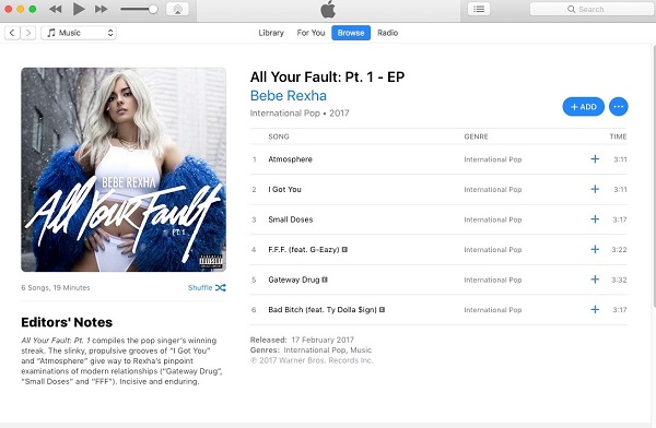 add apple music songs to itunes