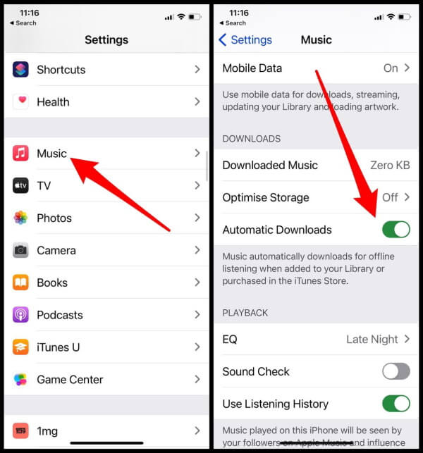 listen to Apple Music without wi-fi