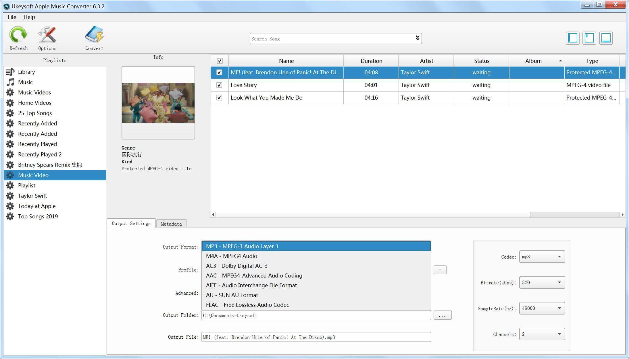 convert music video mp3