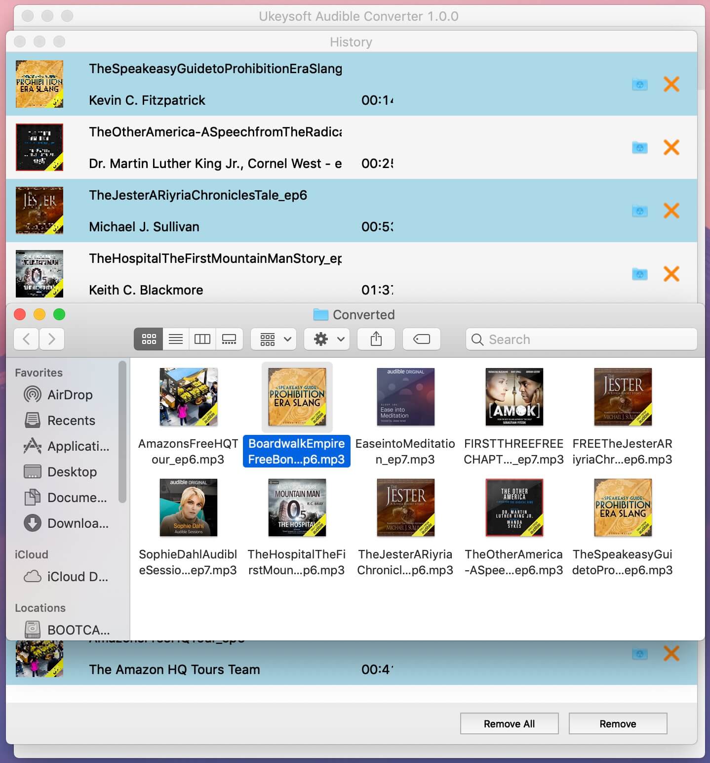 convert audible aa/aax to mp3 completed