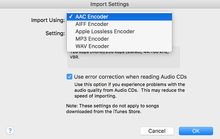 itunes audio codec