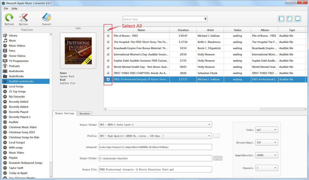select audiobooks
