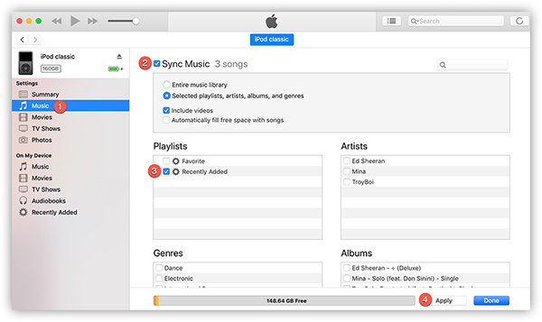 sync amazon music to ipod
