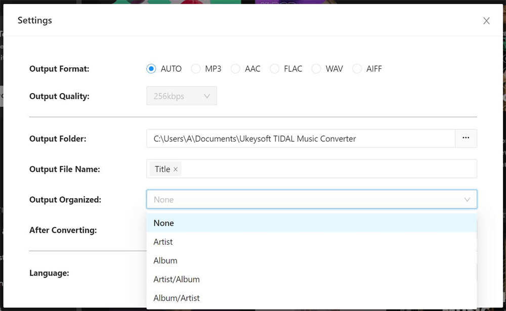 set output organized
