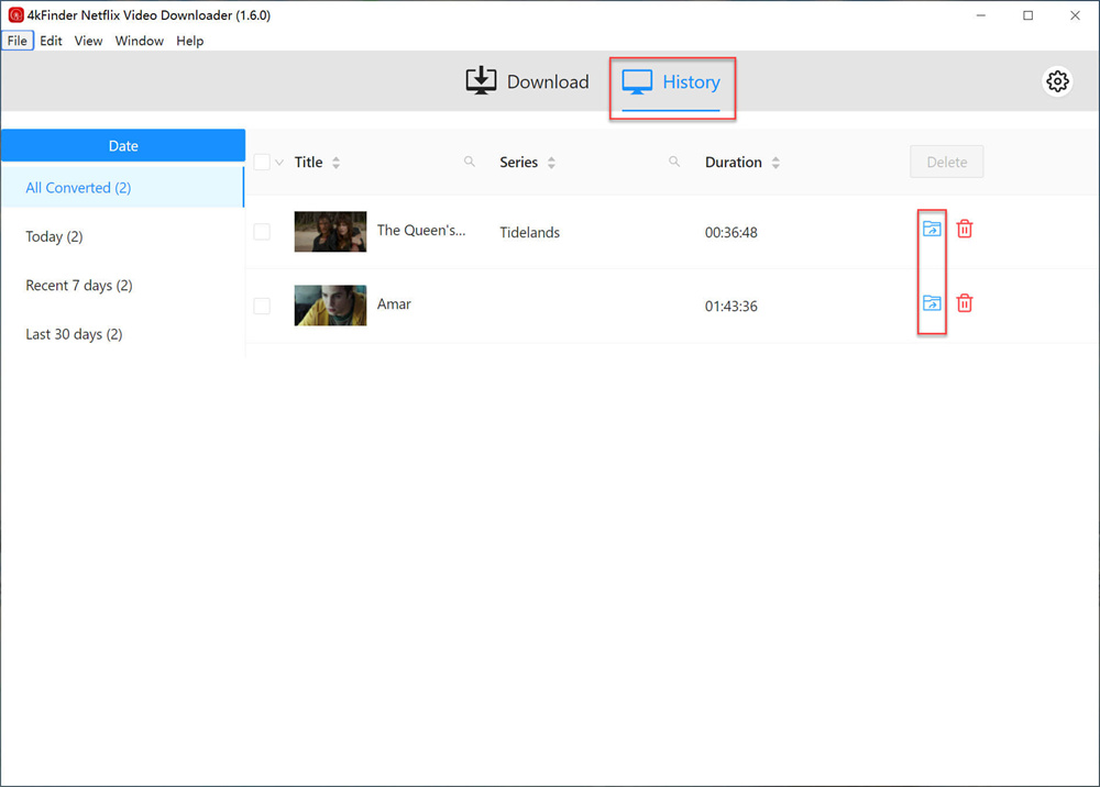 check downloaded netflix vidoes