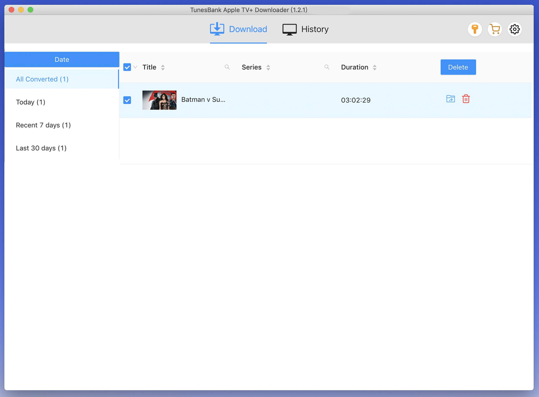 apple tv video download history