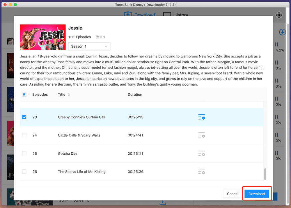start downloading disney plus shows to mp4