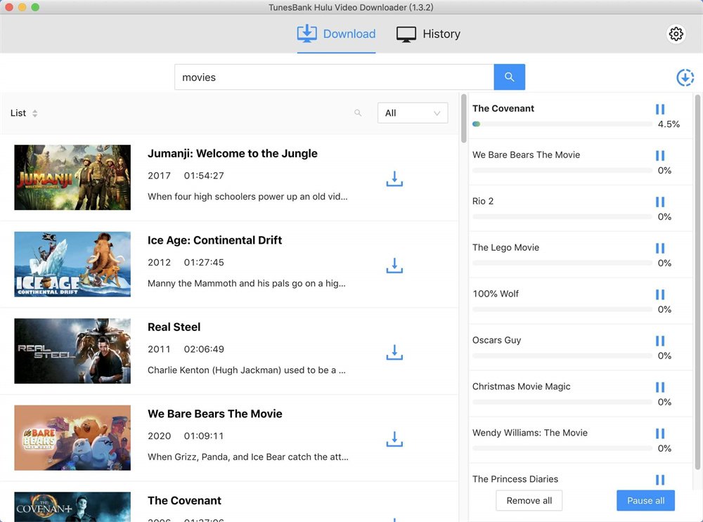 start downloading hulu movie to mp4