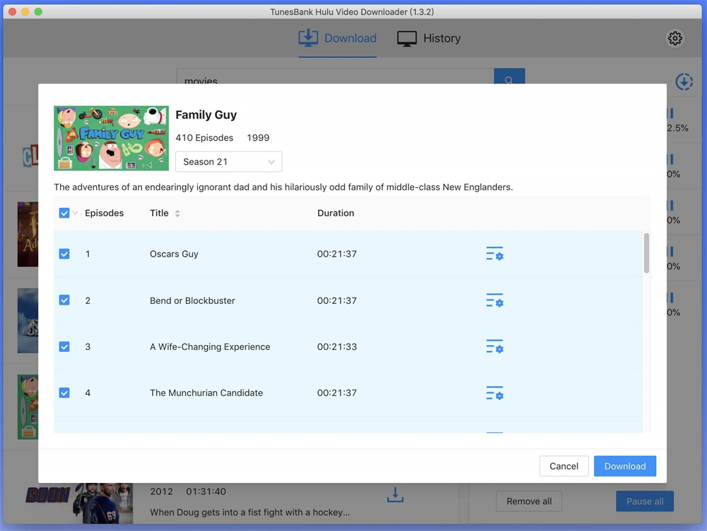 start downloading hulu show to mp4