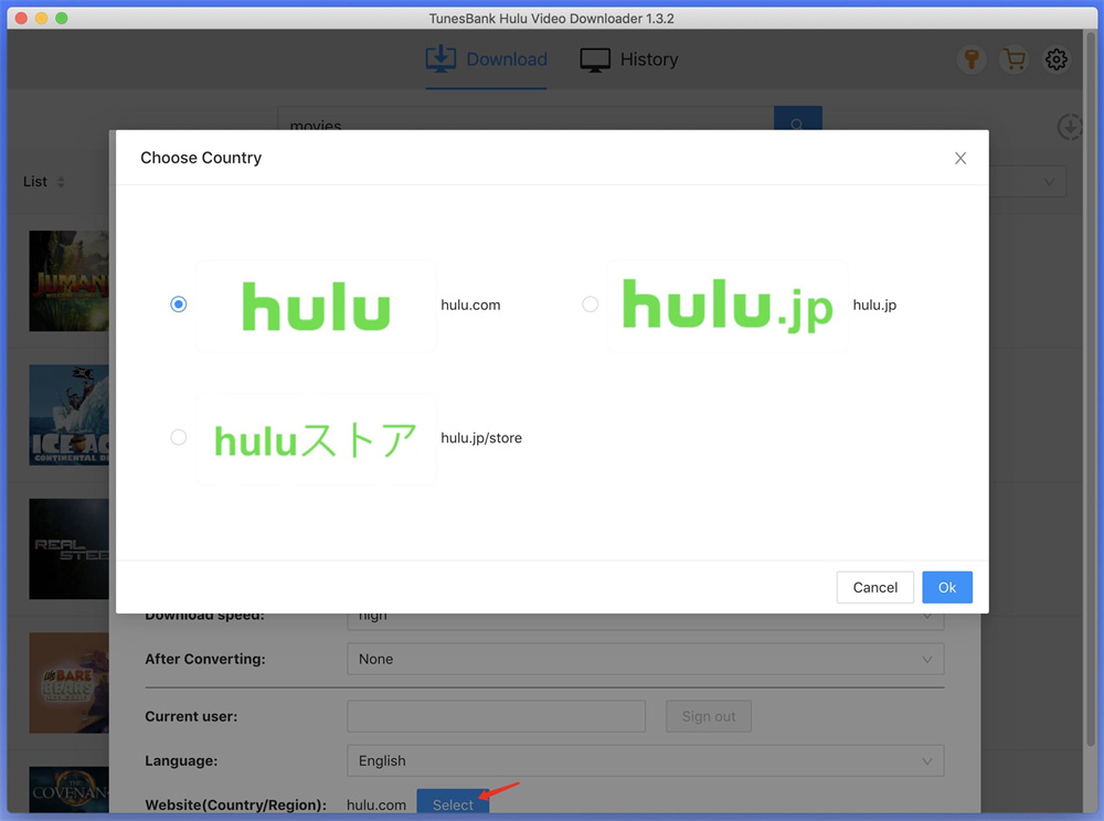 select hulu profile